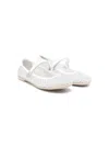 Monnalisa Logo-print Ballerina Shoes In White
