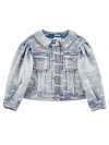 Monnalisa Barbie Denim Jacket In Stone Bleach