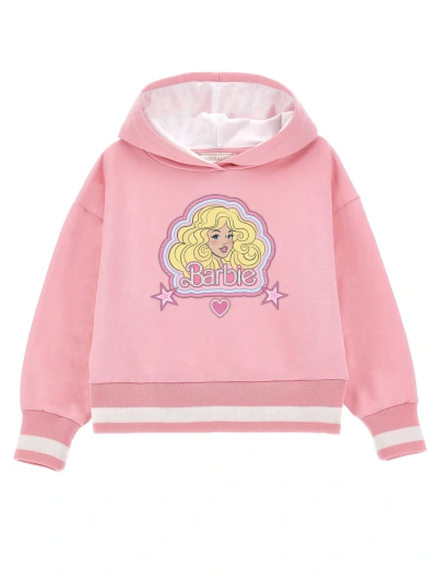 Monnalisa Kids'   Barbie Hoodie In Bright Peach Pink