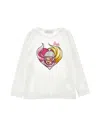 Monnalisa Barbie™ Jersey T-shirt With Strass In Cream