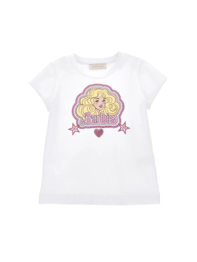 Monnalisa Barbie Print T-shirt In White
