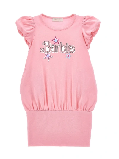 Monnalisa Kids'   Barbie Stretch Jersey Dress In Pink