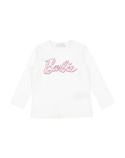 Monnalisa Babies'  Barbie Toddler Girl T-shirt Ivory Size 6 Cotton, Elastane In White
