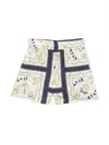 Monnalisa Baroque-print Elasticated-waist Shorts In White