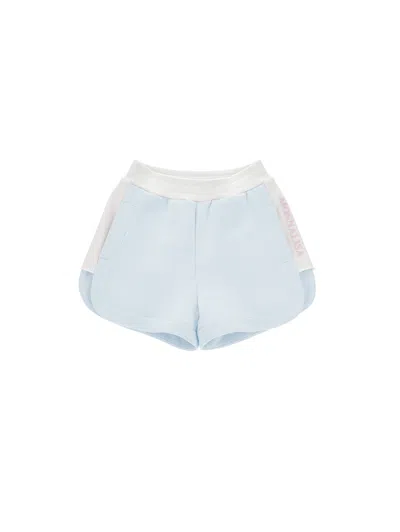 Monnalisa Kids'  Baumwoll-sweatshirt-shorts In Blue