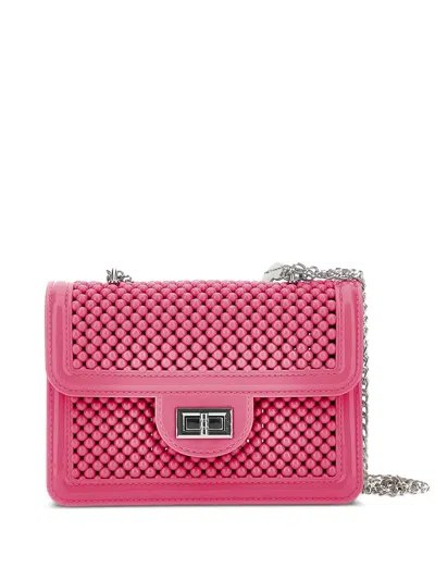 Monnalisa Beaded Chain Bag In Pink