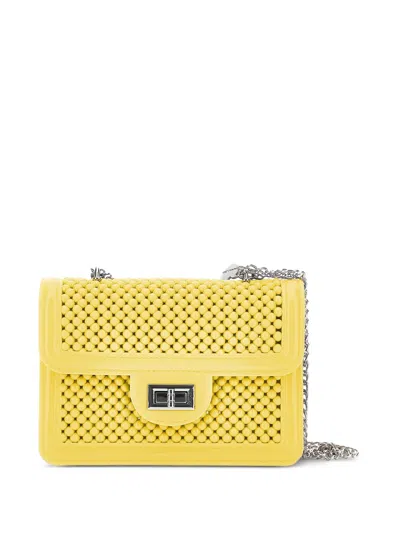 Monnalisa Beaded Chain Bag In Yellow
