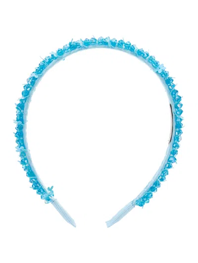 Monnalisa Kids'   Beaded Headband In Light Blue