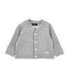 Monnalisa Bear Appliqué Cardigan In Gray