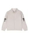 Monnalisa Lurex Sweatshirt With Bows In Ecrù/argento
