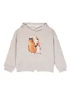 Monnalisa X Disney Lady And The Tramp Hoodie In Ecrù/argento