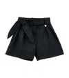 Monnalisa Duchesse Bermuda Shorts With Belt In Black