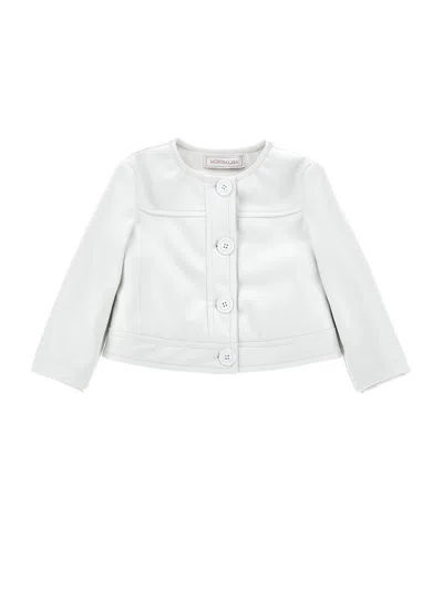 Monnalisa Kids'   Biker Jacket In White