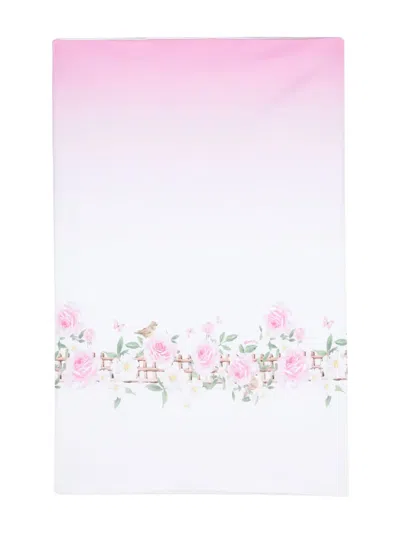 Monnalisa Bird House-print Blanket In White