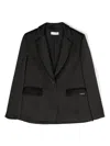 Monnalisa Single-breasted Blazer In Black
