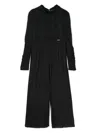 Monnalisa Pleated Jumpsuit In Black