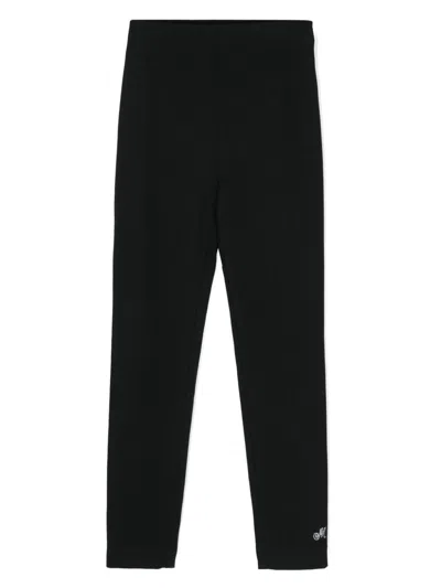 Monnalisa Kids' Rhinestone-embellished Trousers In Black