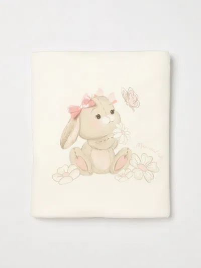 Monnalisa Blanket  Kids Color Yellow Cream In Neutral