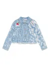 Monnalisa Bleached-effect Shorts In Blue