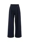 Monnalisa Blue Trousers For Girl With Hearts In Blue