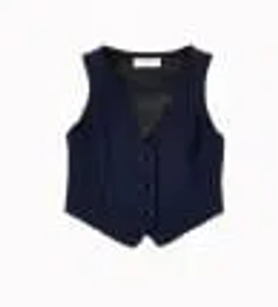 Monnalisa Kids' Blue Waistcoat For Girl With Logo