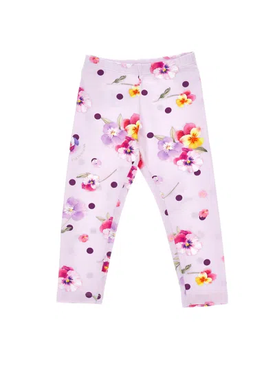 Monnalisa Kids'  Blumenleggings In Multi