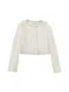 Monnalisa Buttoned Jacket In White