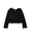 Monnalisa Bolero With Fringing In Black
