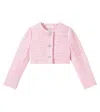 Monnalisa Tweed Jacket In Pink