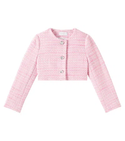 MONNALISA BON TON COTTON-BLEND TWEED JACKET