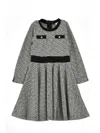 Monnalisa Bon Ton Dress In Gray