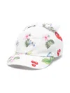 Monnalisa Botanical-print Cap In White