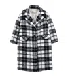 Monnalisa Bouclé Check Overcoat (2-12 Years) In Multi