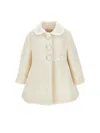 Monnalisa Bouclé Coat In Cream