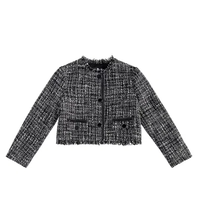 Monnalisa Kids' Bouclé Jacket In Multicoloured