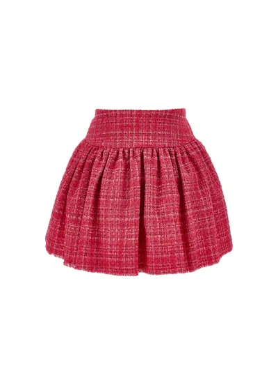 Monnalisa Kids'   Melange Bouclé Skirt In Fuchsia