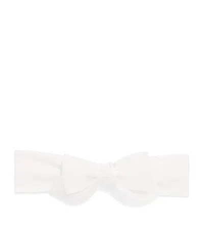 Monnalisa Bow And Butterfly Headband In White