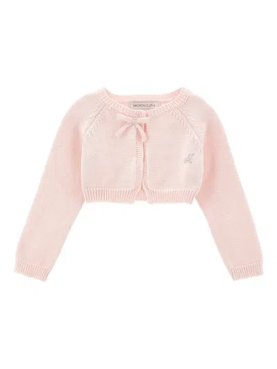 Monnalisa リボン アップリケ トップ