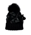 Monnalisa Hat With Bows In Black