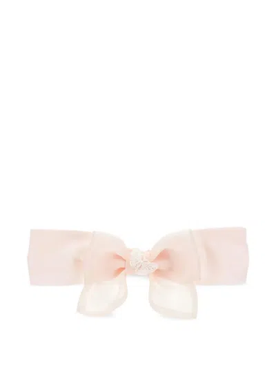 Monnalisa Babies' Bow Butterfly Hair Band In Pink
