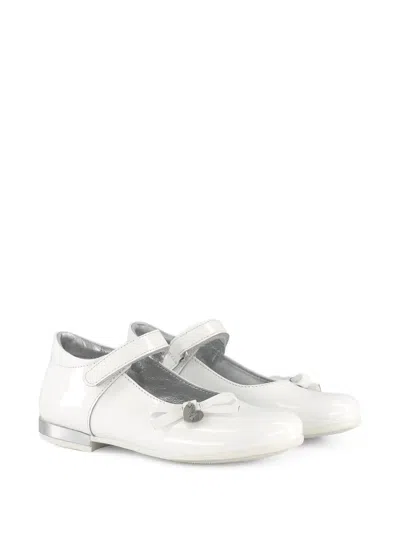 Monnalisa Kids' Bow-detail Ballerina Shoes In White