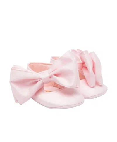 Monnalisa Bow-detail Ballerinas In Pink