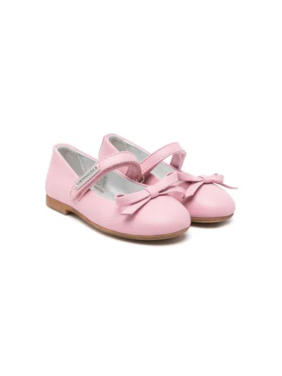 Monnalisa Kids' Bow-detail Ballet Flats In Pink