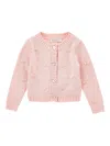 Monnalisa Bow-detail Cardigan In Pink
