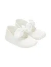 Monnalisa Bow-detail Crib Shoes In White