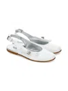 Monnalisa Bow-detail Embellished Ballet Flats In White