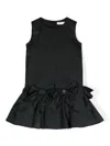 Monnalisa Duchesse Sleeveless Dress With Maxi Bows In Black