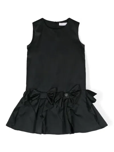 MONNALISA BOW-DETAIL FLARED DRESS