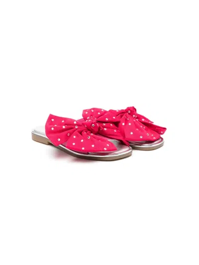 MONNALISA BOW-DETAIL FLIP-FLOPS