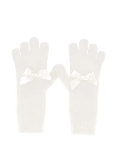 MONNALISA BOW-DETAIL GLOVES